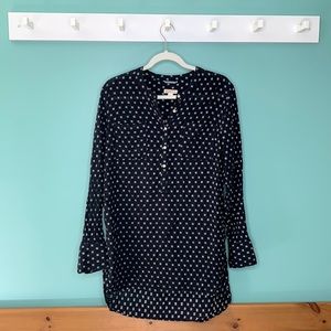 Merona Black and White Henley Tunic